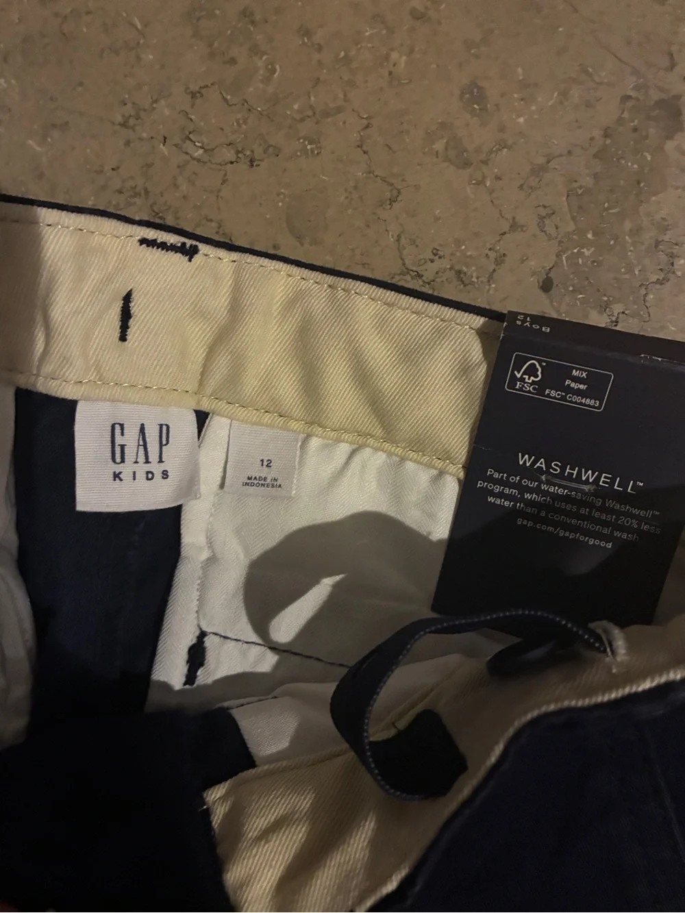 GAP kids Navy Straight Chinos